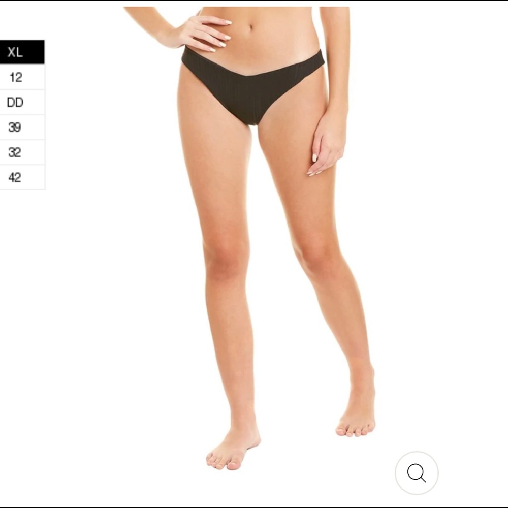 NWT Onia Chiara Black Rib bikini bottom size large-sold out!